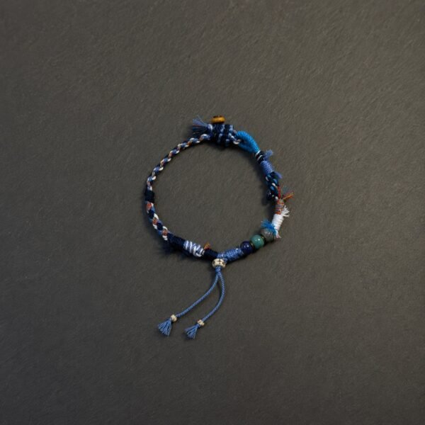 Blue Wind Prayer Cord Bracelet