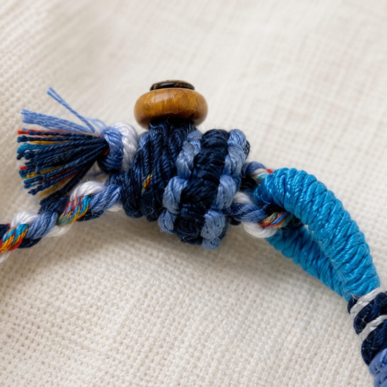 LHARI blue wind prayer cord bracelet 03