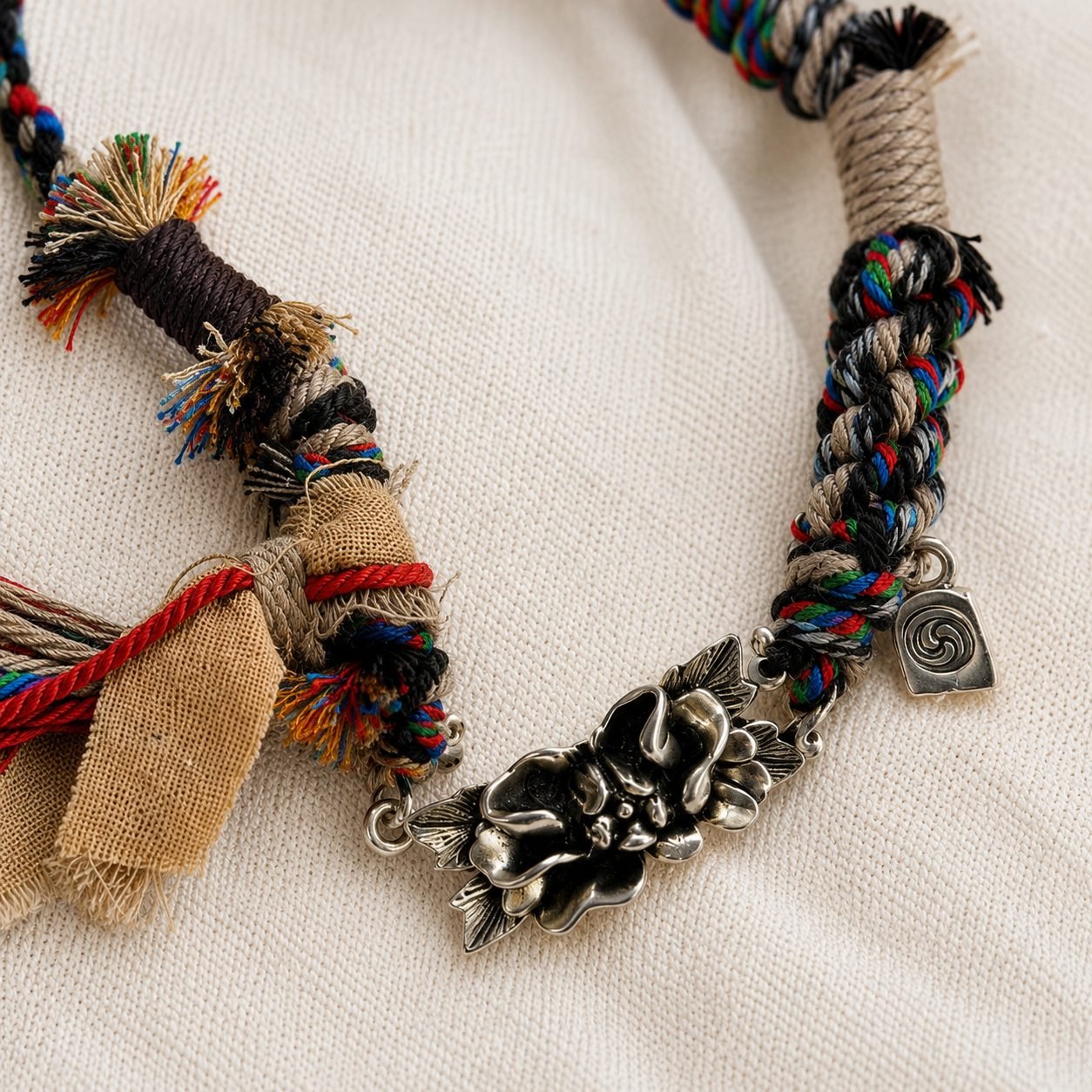 LHARI silver lotus protection bracelet 05