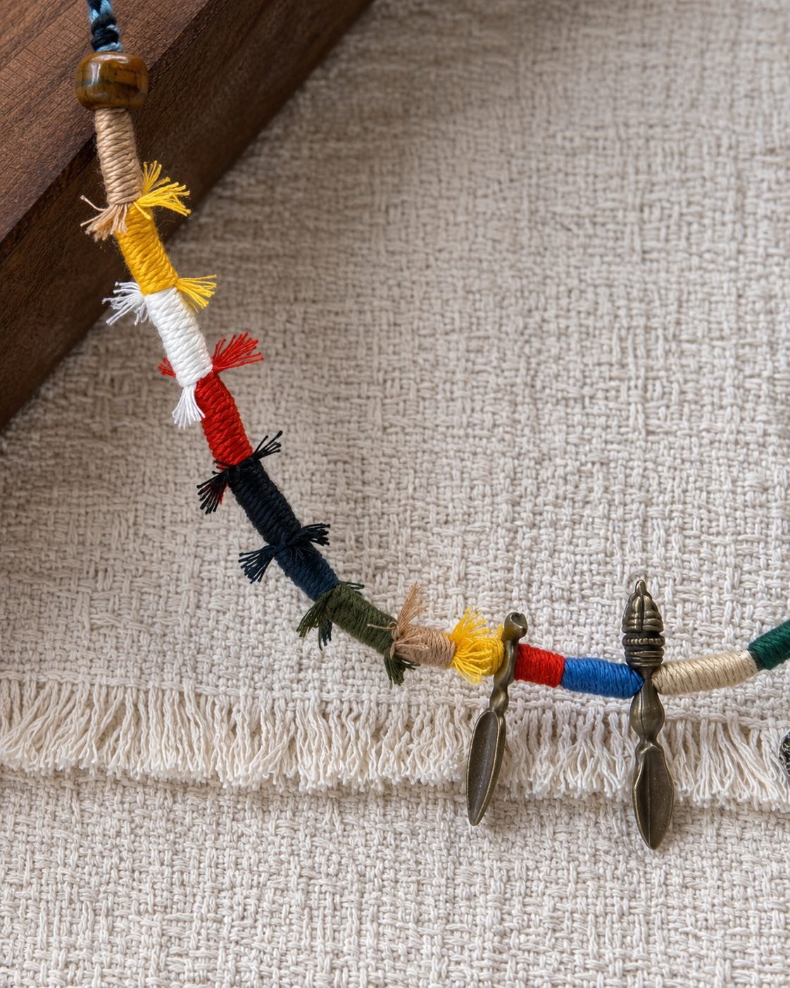 LHARI wind prayer cord necklace 03
